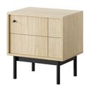 Κομοδίνο Japandi Φυσικό dab Linea 53x56x39cm