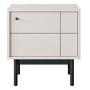 Κομοδίνο Japandi Λευκό Kazmir 53x56x39cm