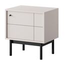 Κομοδίνο Japandi Λευκό Kazmir 53x56x39cm