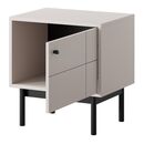 Κομοδίνο Japandi Λευκό Kazmir 53x56x39cm