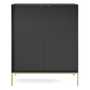 Μπουφές Nova Ανθρακί + Χρυσό 104x125x39cm