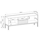 Έπιπλο Τηλεόρασης Nova Λευκό Kazmir + Χρυσό 154x56x39cm