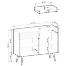 Μπουφές oro Ανθρακί 107x85x39cm
