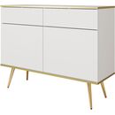 Μπουφές oro Λευκό με Χρυσό 107x85x39cm