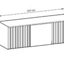 Πατάρι Ντουλάπας Nelly Γραφίτης 3d 155x50x51cm