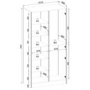 Ντουλάπα Sandbox Antisol Ανθρακί Τετράφυλλη 202x200x51cm