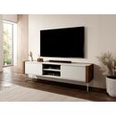 Έπιπλο Τηλεόρασης Wrap Λευκό Kazmir + Καρυδιά 180x52x39cm
