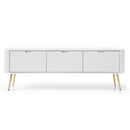 Έπιπλο Τηλεόρασης Zova Λευκό + Xρυσό 168x57x39cm