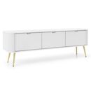 Έπιπλο Τηλεόρασης Zova Λευκό + Xρυσό 168x57x39cm