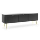 Έπιπλο Τηλεόρασης Zova Ανθρακί + Χρυσό 168x57x39cm