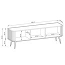 Έπιπλο Τηλεόρασης Zova Ανθρακί 168x57x39cm