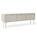 Έπιπλο Τηλεόρασης Zova Λευκό Kazmir + Χρυσό 168x57x39cm