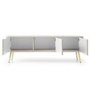 Έπιπλο Τηλεόρασης Zova Λευκό Kazmir + Χρυσό 168x57x39cm