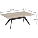 Τραπεζάκι Κεραμικό Dori 110x70x40cm Χρώμα Kazmir