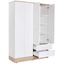 Τετράφυλλη Ντουλάπα Base Λευκό  137x198x52cm
