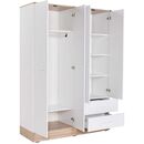 Τετράφυλλη Ντουλάπα Base Λευκό  137x198x52cm