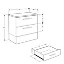 Κομοδίνο Base Λευκό 45x52x40cm
