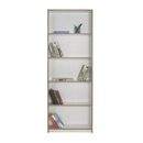 Βιβλιοθήκη Trendline Λευκό ματ με Φυσικό  64x182x26cm
