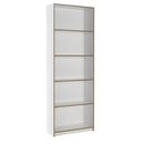 Βιβλιοθήκη Trendline Λευκό ματ με Φυσικό  64x182x26cm