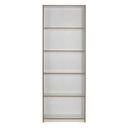 Βιβλιοθήκη Trendline Λευκό ματ με Φυσικό  64x182x26cm