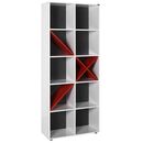 Βιβλιοθήκη Gaming Λευκή 75x188x30cm