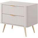 Κομοδίνο Lante Μπεζ 63x55x38cm