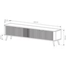 Έπιπλο Τηλεόρασης Lante Ανθρακί 200x51x38cm