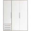 Ντουλάπα Lyss Λευκή+φυσικό Sanremo 155x194x58cm