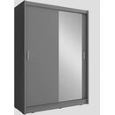 Ντουλάπα Συρόμενη Maja-1 Χρώμα Γραφίτης 150x200x62 cm
