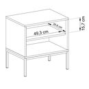 Κομοδίνο Mono Μπεζ +Χρυσό 54x36x39cm