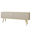 Έπιπλο Τηλεόρασης Oro_mdf Μπεζ + Χρυσό 135x53x32cm
