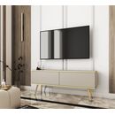 Έπιπλο Τηλεόρασης Oro_mdf Μπεζ + Χρυσό 135x53x32cm