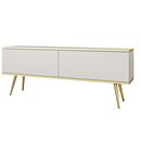Έπιπλο Τηλεόρασης oro  Λευκό+ Χρυσό 135x53x32cm