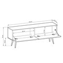 Έπιπλο Τηλεόρασης oro  Λευκό+ Χρυσό 135x53x32cm