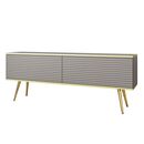 Έπιπλο Τηλεόρασης Oro_mdf Γκρι + Χρυσό 135x53x32cm