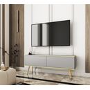 Έπιπλο Τηλεόρασης oro  Γκρι + Χρυσό  135x53x32cm