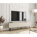 Έπιπλο Τηλεόρασης oro  Μπεζ + Μαύρο 175x53x32cm