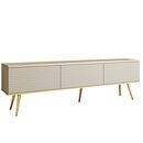 Έπιπλο Τηλεόρασης Oro_mdf Μπεζ +Χρυσό 175x53x32cm