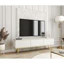 Έπιπλο Τηλεόρασης Oro_mdf Λευκό + Χρυσό 175x53x32cm