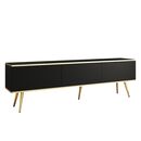 Έπιπλο Τηλεόρασης Oro_mdf Ανθρακί + Χρυσό 175x53x32cm