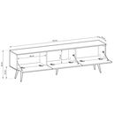 Έπιπλο Τηλεόρασης oro  Μπεζ + Μαύρο 175x53x32cm