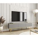Έπιπλο Τηλεόρασης Oro_mdf Γκρι +Χρυσό 175x53x32cm