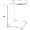 Βοηθητικό Τραπεζάκι c Shape Λευκό High Gloss 35x65x45cm