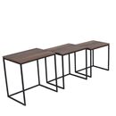 Σετ Τραπεζάκια Ζιγκον Καρυδί 55x47x40cm