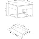 Τραπεζάκι Enjoy με Συρτάρι Χρώμα Φυσικό Artisan+μαύρο 60x42x60cm
