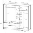 Ντουλάπα Arden Sand Gragne+matera 220x205cm