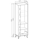 Βιτρίνα Diamond Ανθρακί+evoke 178x54x39