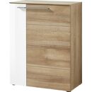 Παπουτσοθήκη Duett  Φυσικό Riviera+λευκό High Gloss 70x90x38cm