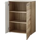 Παπουτσοθήκη Duett  Φυσικό Riviera+λευκό High Gloss 70x90x38cm