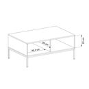 Τραπεζάκι Mono Μπορντό + Χρυσό 103,5x46,2x68cm